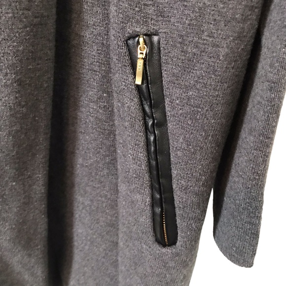 Charter Club 2X open front heavyweight dark grey cardigan - Picture 3 of 5